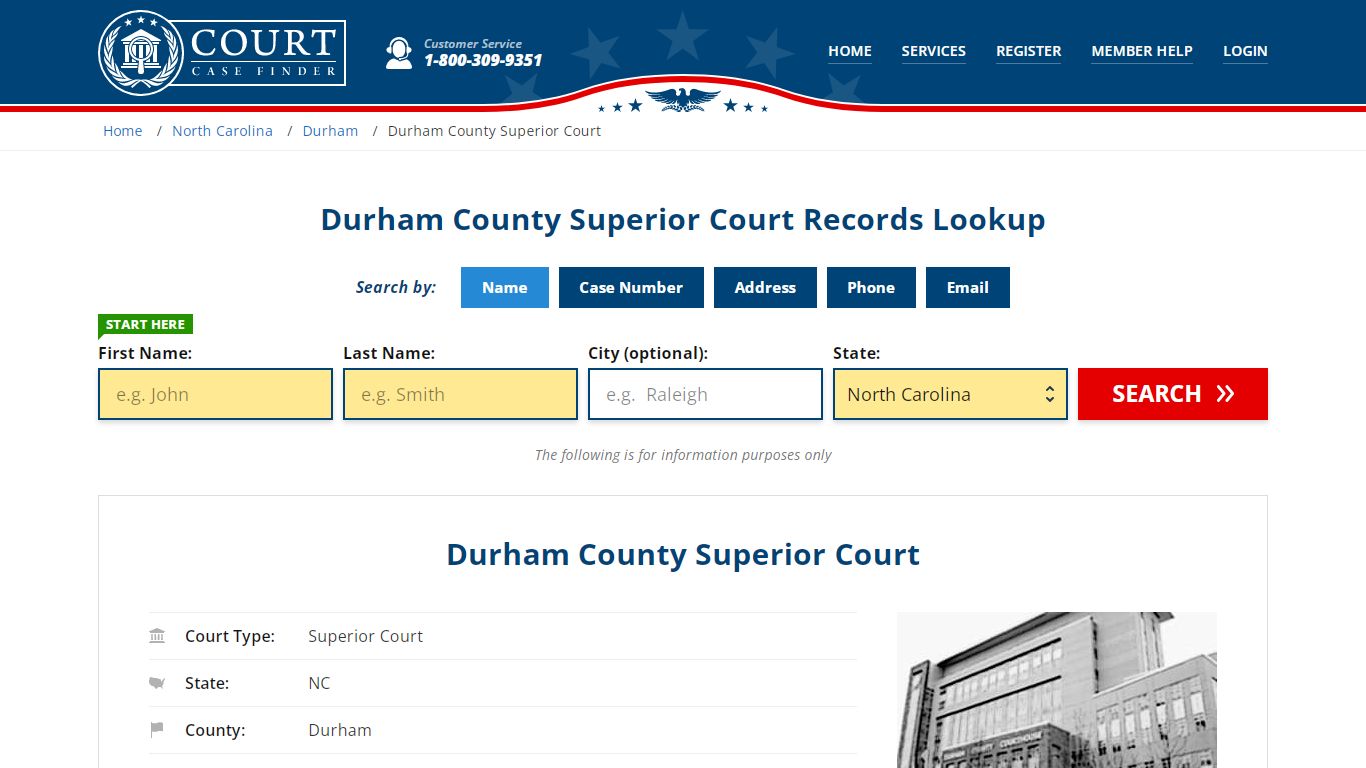 Durham County Superior Court Records Lookup - CourtCaseFinder.com